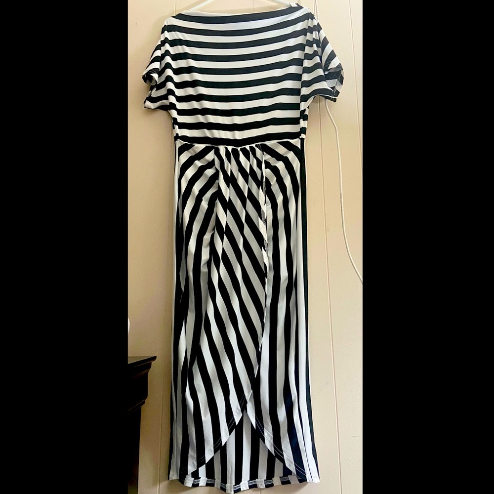 Black and white striped dress. Size S/M